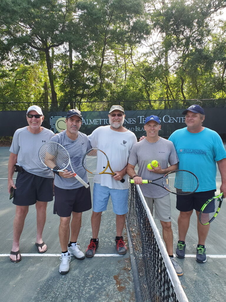 A local player at Al's Tennis Shop.