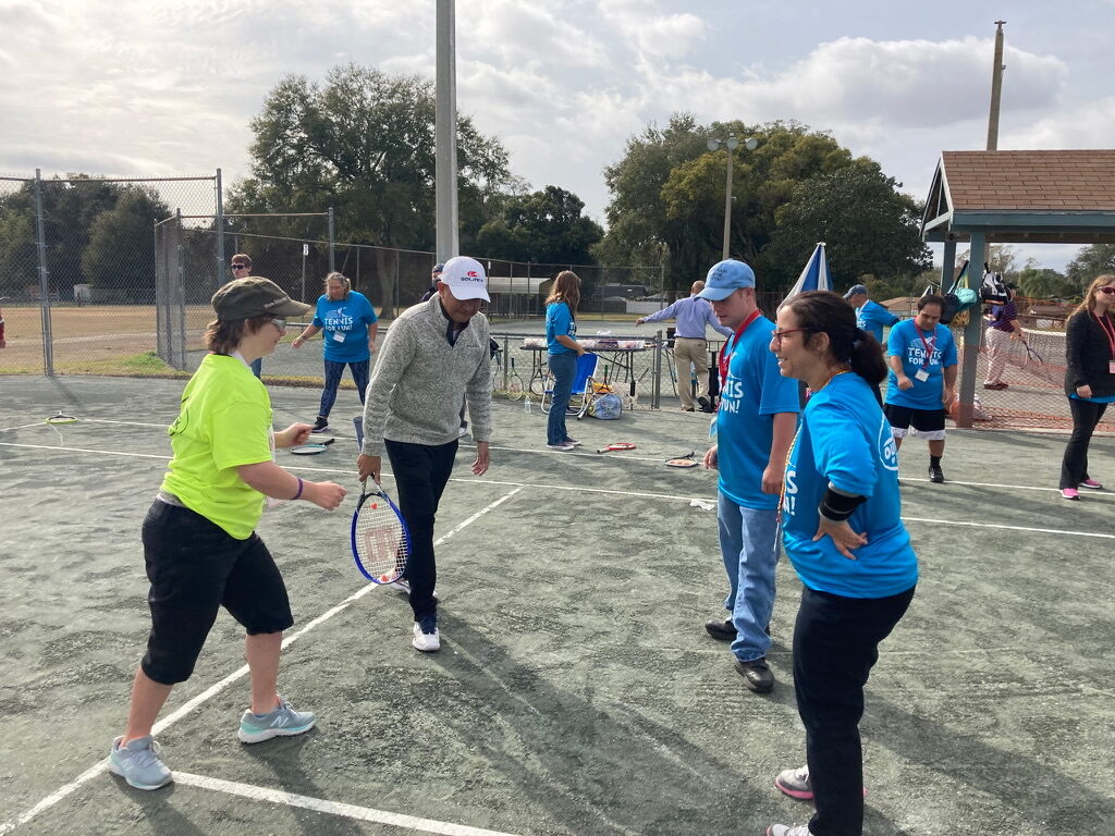 Local players at the tennis courts.